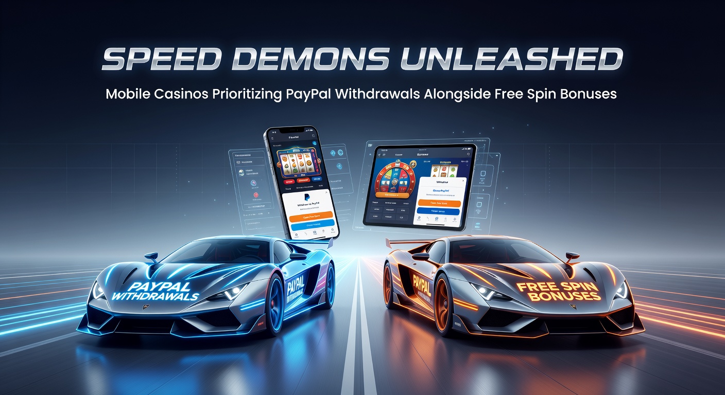 Dynamic screenshot of free spin bonuses activating on a UK-focused mobile casino app with PayPal payout button prominently featured