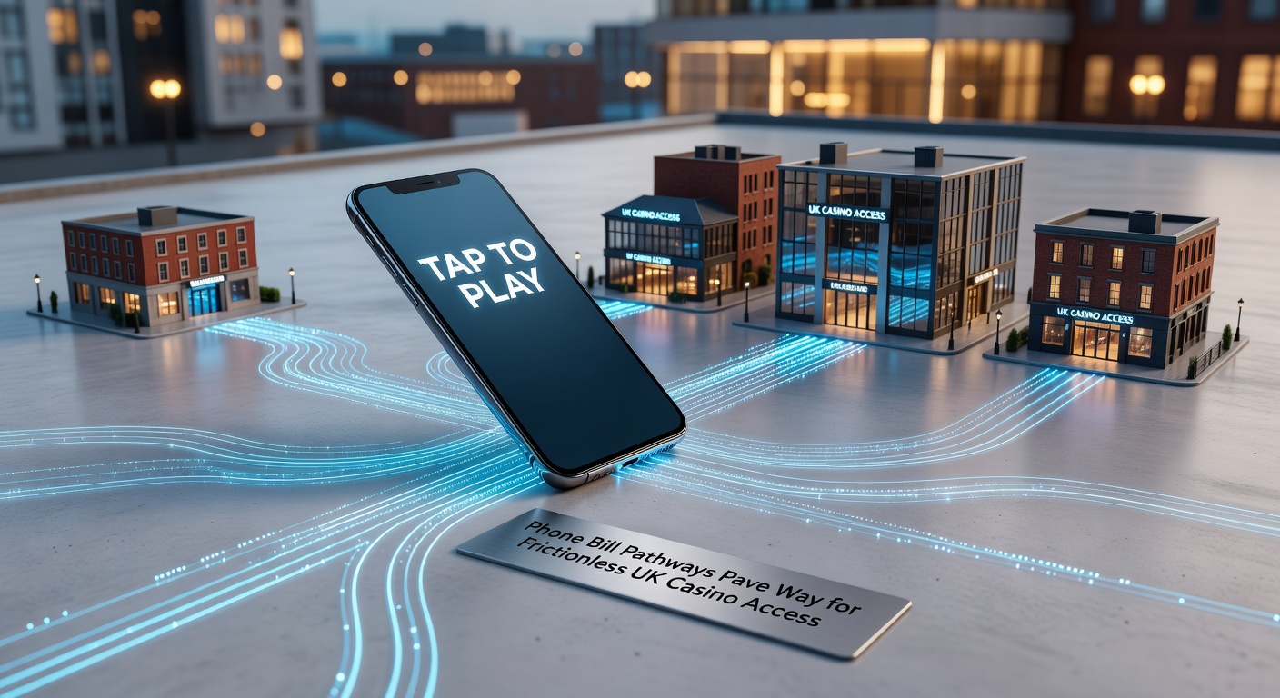 Graph showing rising adoption of phone bill deposits in UK casinos from 2024 to 2026, with bars illustrating transaction volume growth