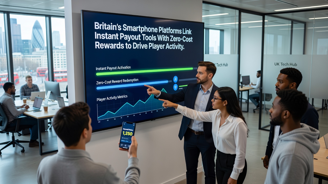 Data dashboard showing player activity metrics linked to instant payouts and zero-cost rewards on mobile interfaces