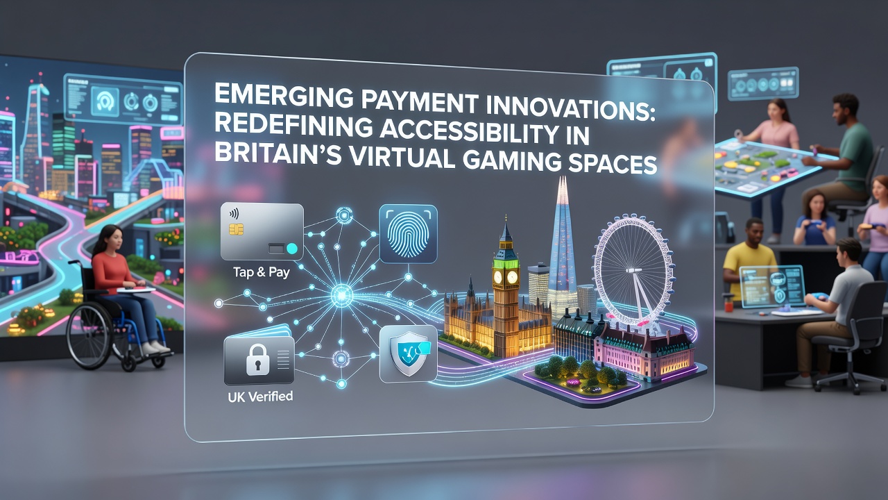 Abstract illustration of digital payment flows connecting users to virtual gaming platforms across Britain