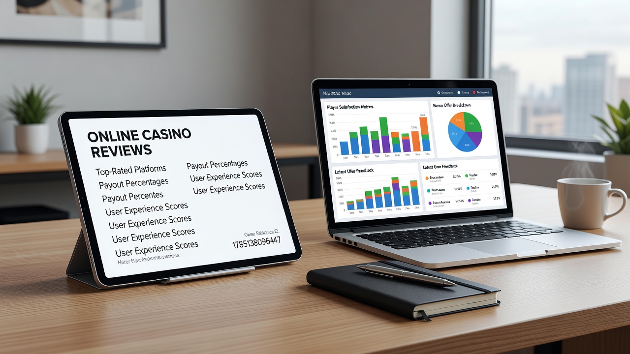 Comparison chart showing key metrics tracked during online casino review processes