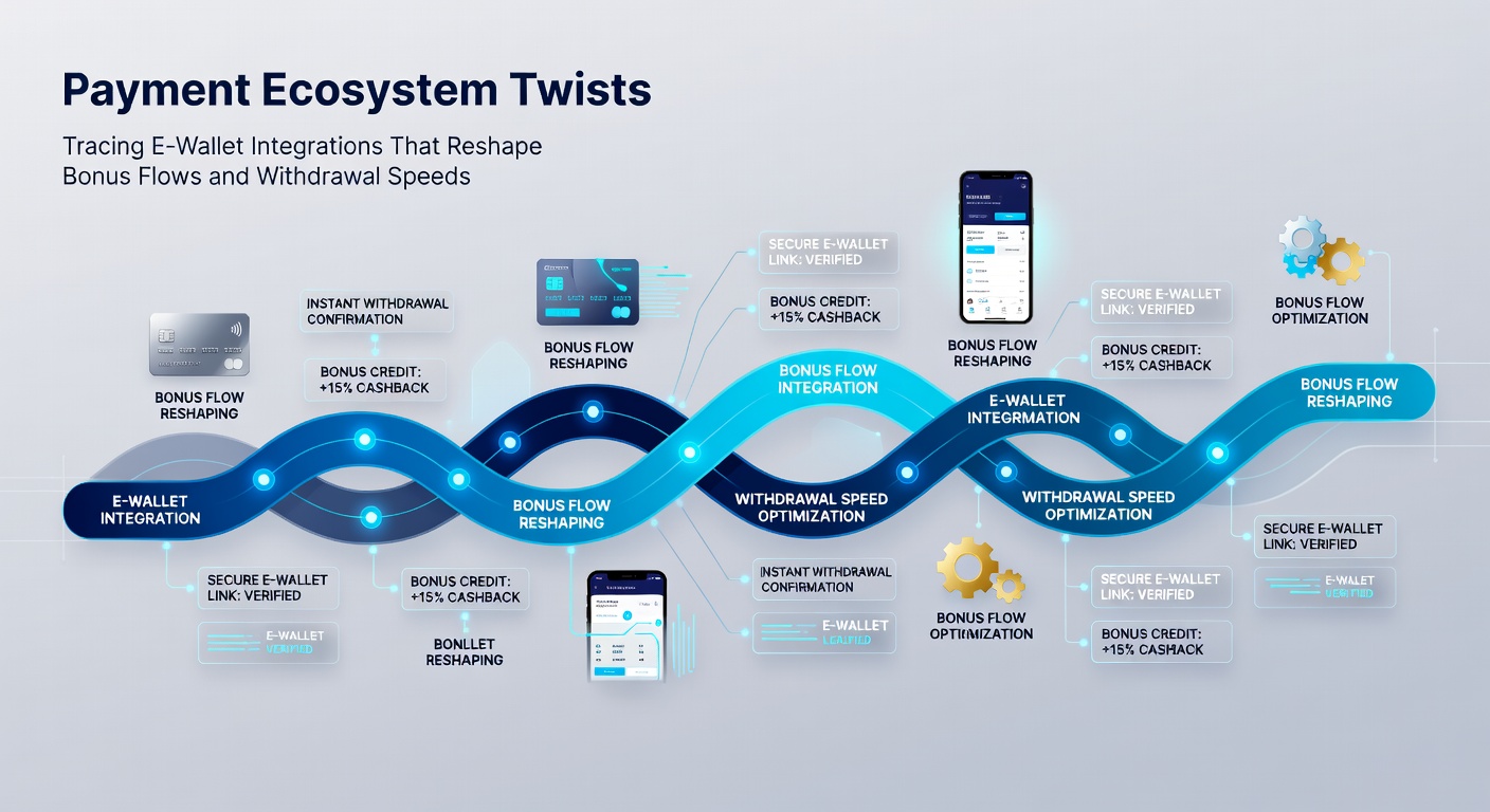 Flowchart illustrating e-wallet bonus crediting and fast withdrawal routing on emerging British gaming sites