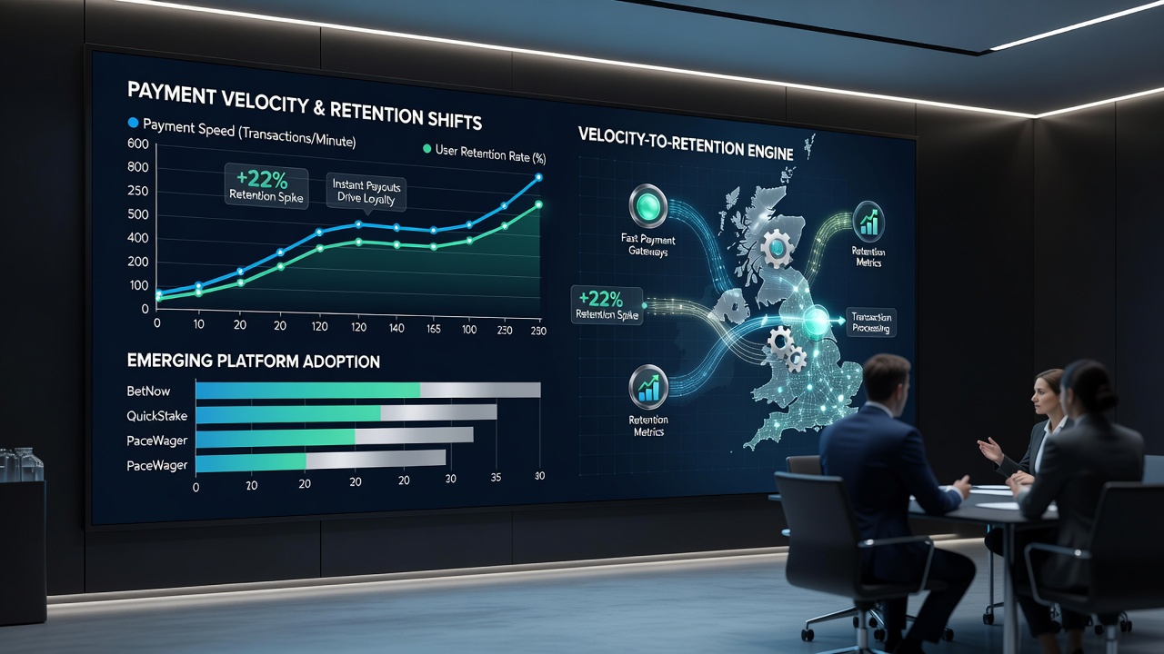 Analytics charts tracking retention curves against payment processing times on UK gambling apps